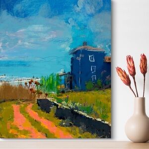 “Villa by the Sea” Original Watercolor Print